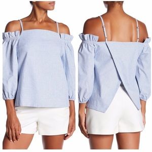 Nordstrom Blue/White Pinstriped Top